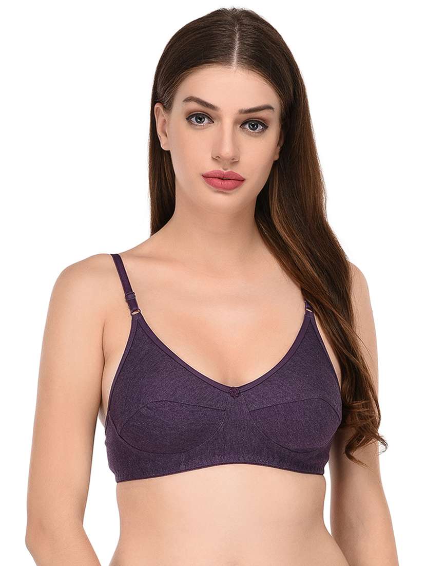 floral patch solid bra