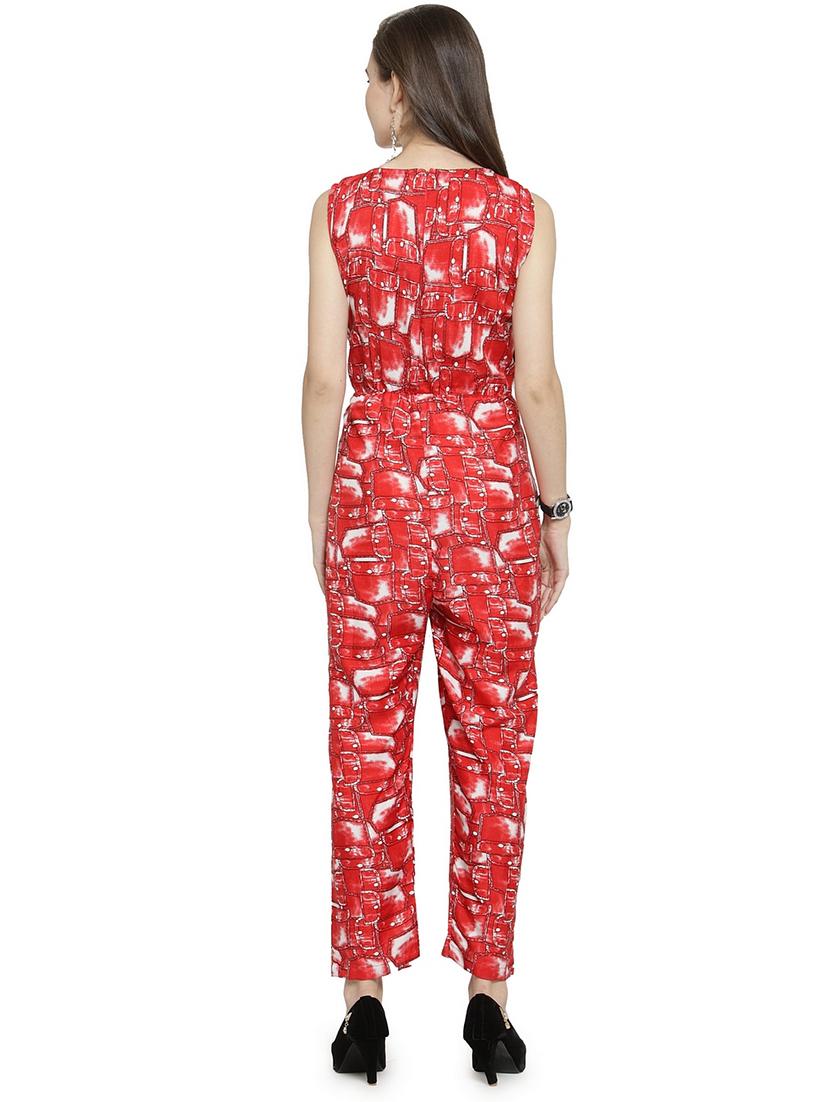 button detail full leg jumpsuit - 15675994 - Standard Image - 2