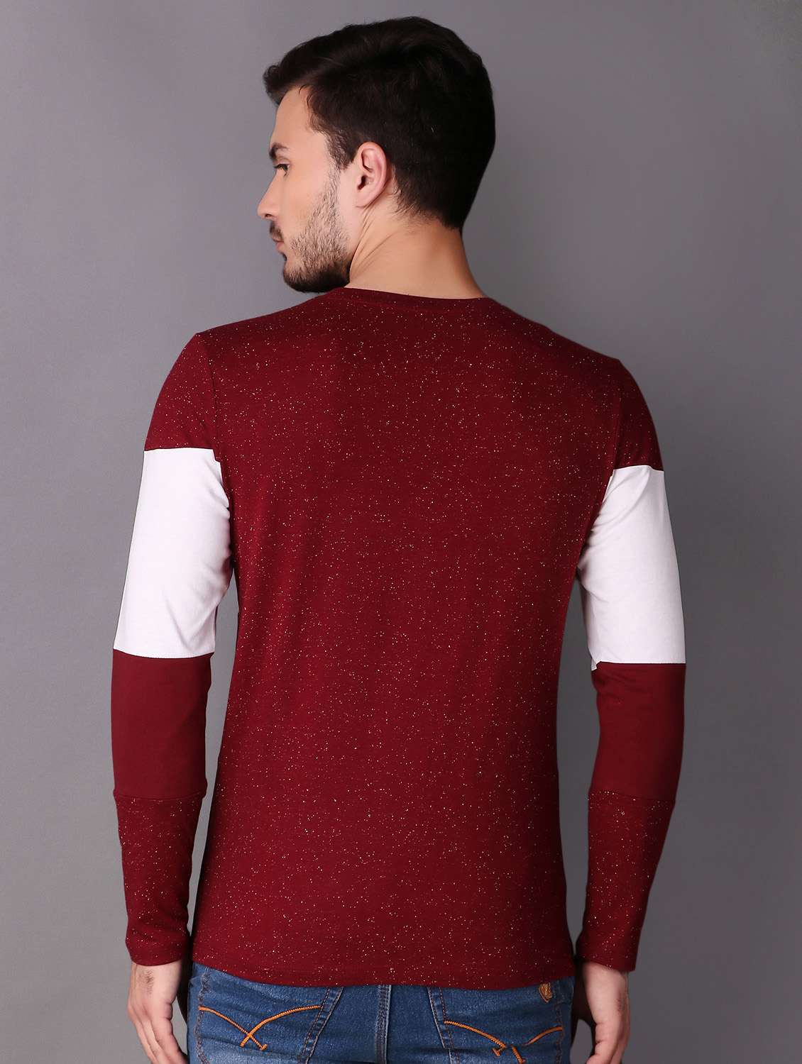 maroon cotton cut & sew t-shirt - 15676139 -  Standard Image - 2
