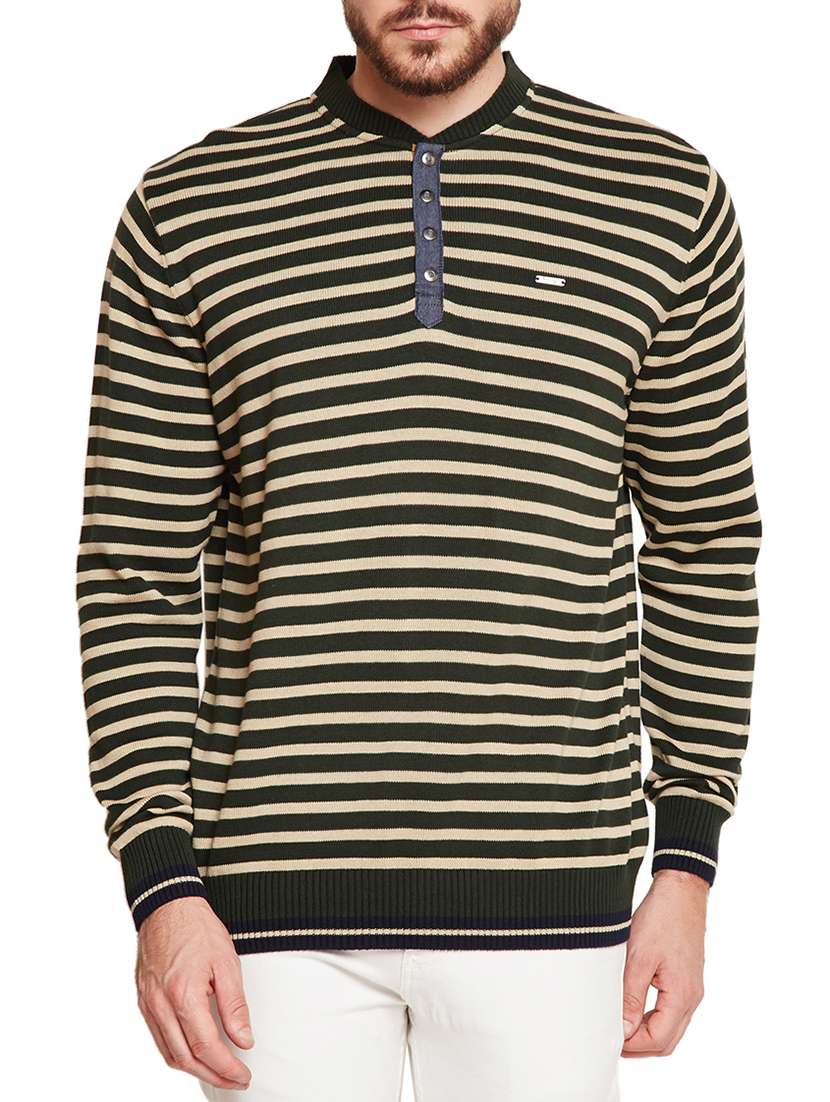 green cotton pullover