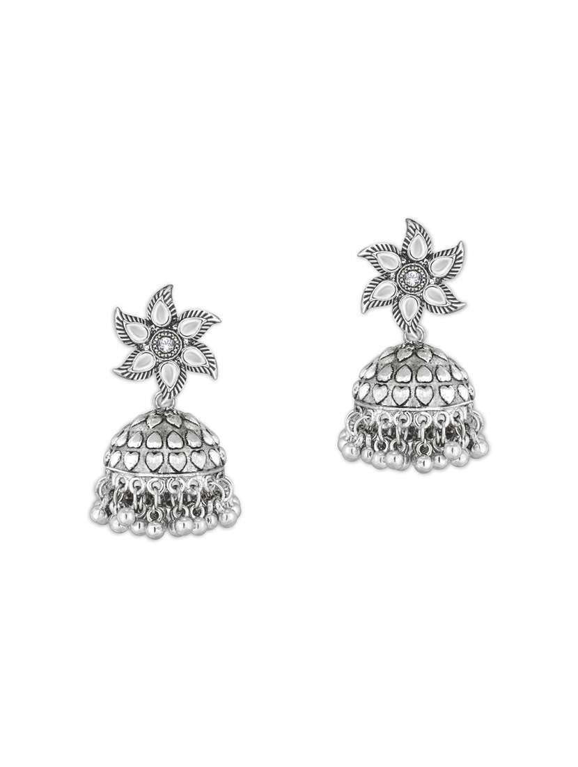 Silver Metal Jhumka Earring