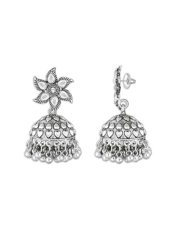 Silver Metal Jhumka Earring