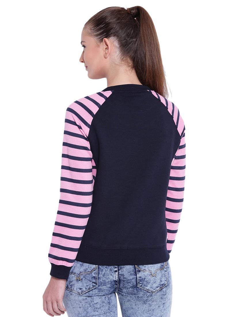 women's color block long sleeve sweatshirt - 15679658 - Standard Image - 2