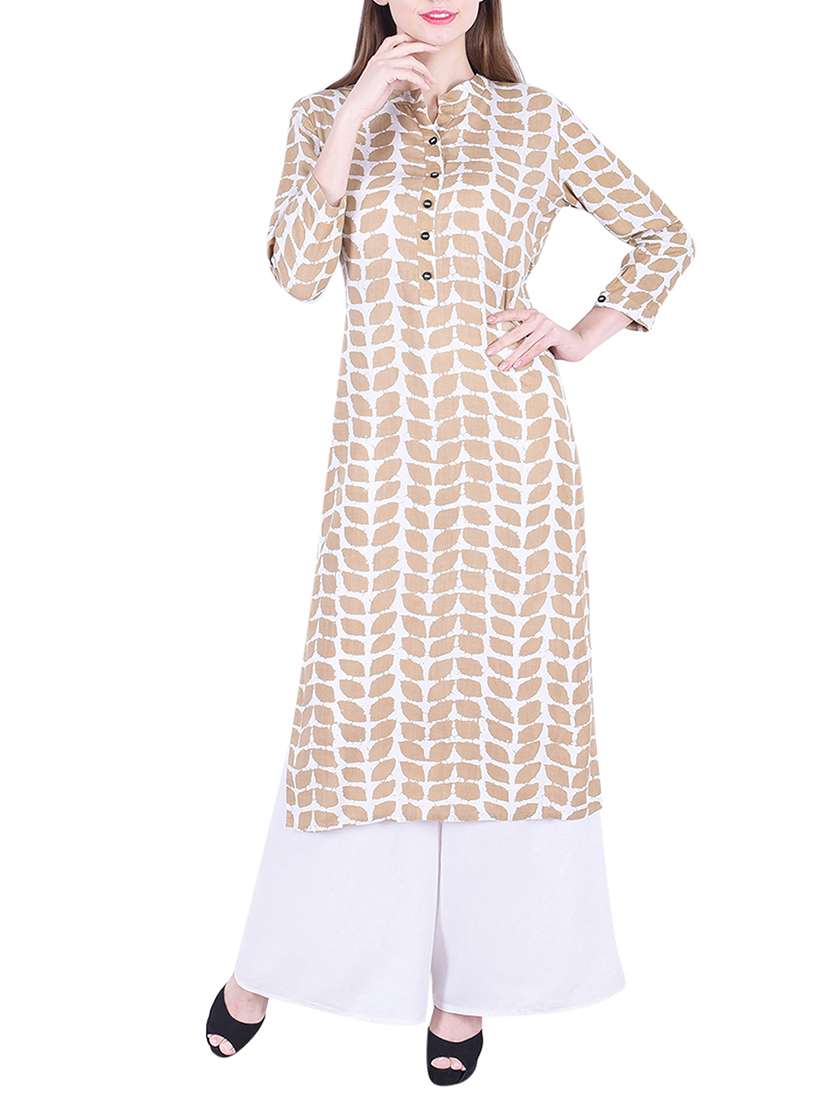 printed straight kurta
