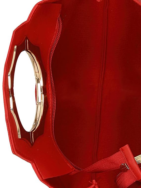red leatherette (pu) sling bag - 15681882 - Standard Image - 2