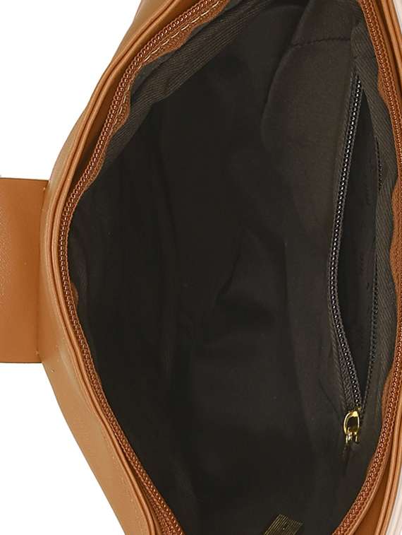 brown leatherette (pu) sling bag - 15681911 -  Standard Image - 2