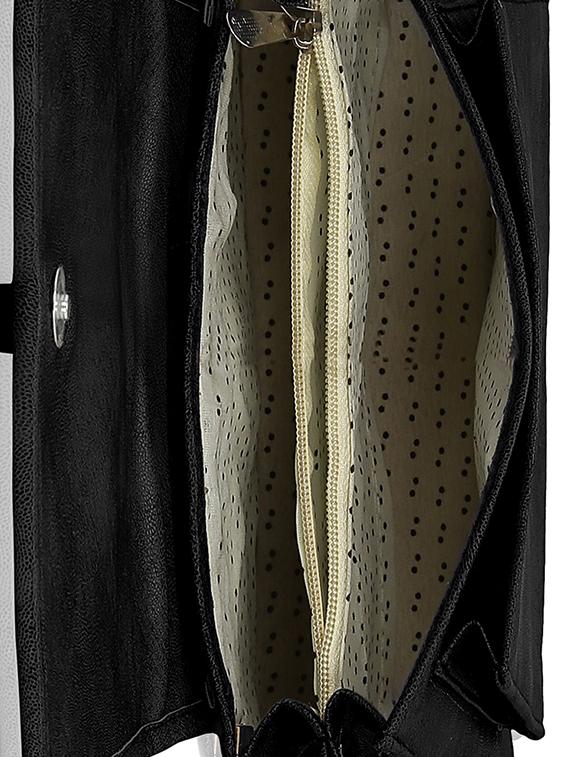 black leatherette (pu) sling bag - 15681921 - Standard Image - 2