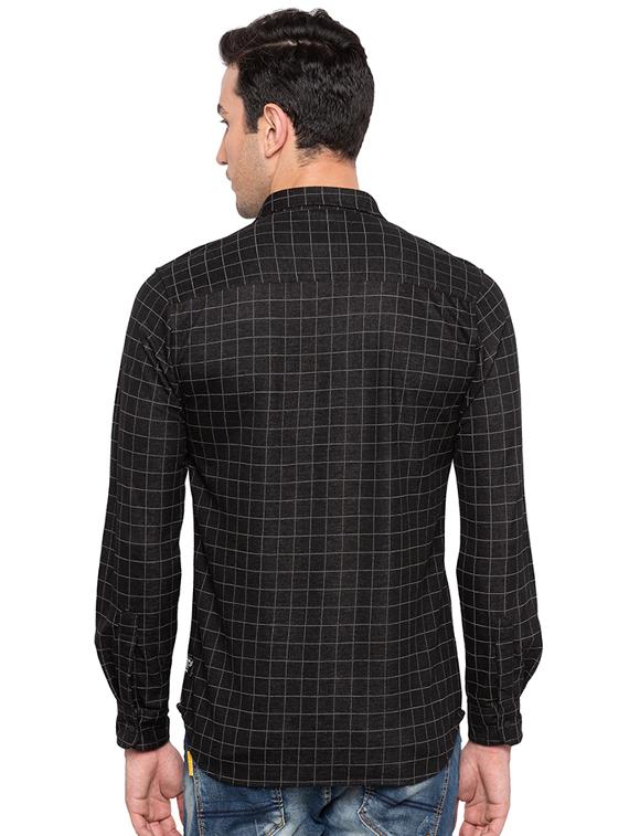 black cotton casual shirt - 15691490 - Standard Image - 2