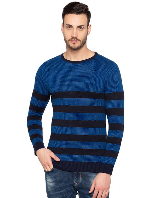 blue cotton pullover