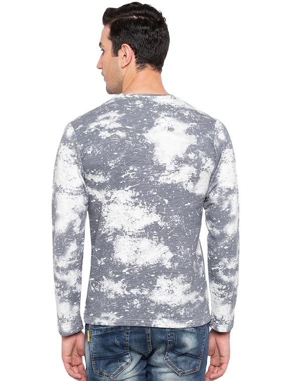 grey cotton all over print tshirt - 15691544 - Standard Image - 2