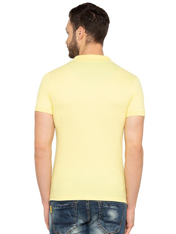 yellow cotton collared t-shirt - 15691570 - Standard Image - 2