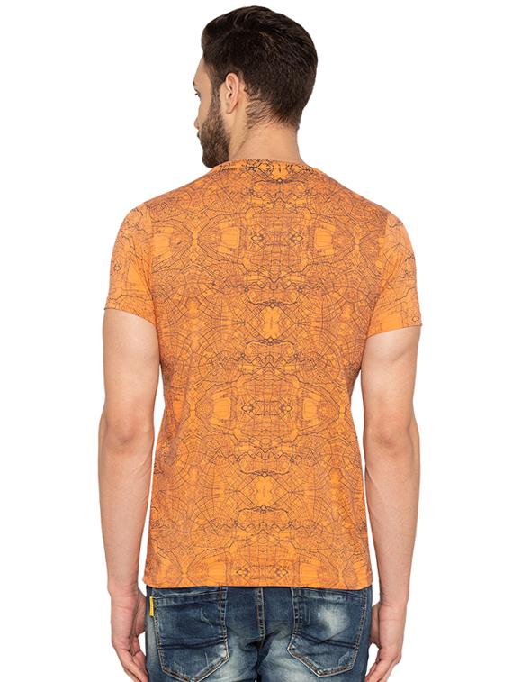 orange cotton all over print t-shirt - 15691667 - Standard Image - 2