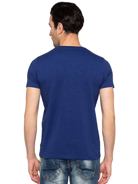 blue cotton chest print t-shirt - 15691678 -  Standard Image - 2