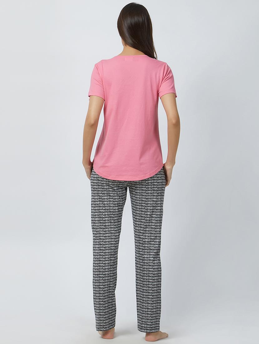 printed nightwear pajama set - 15692842 - Standard Image - 2