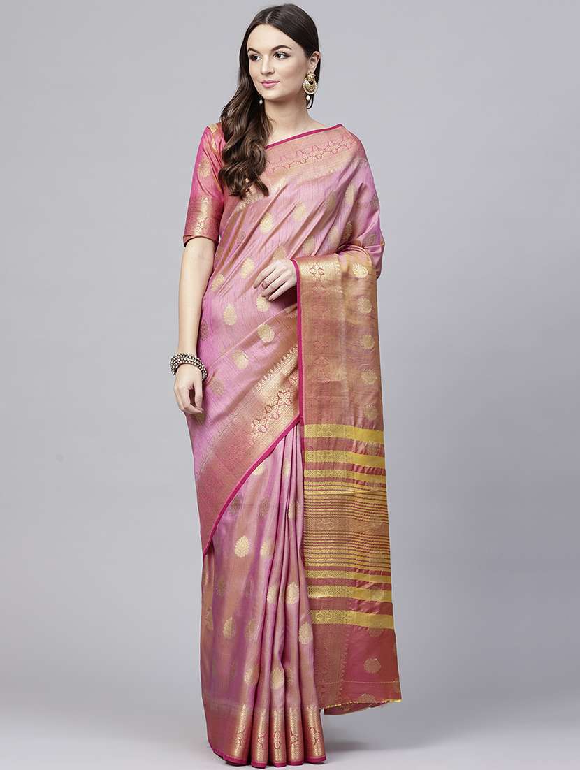 zari motif kanjivaram saree with blouse