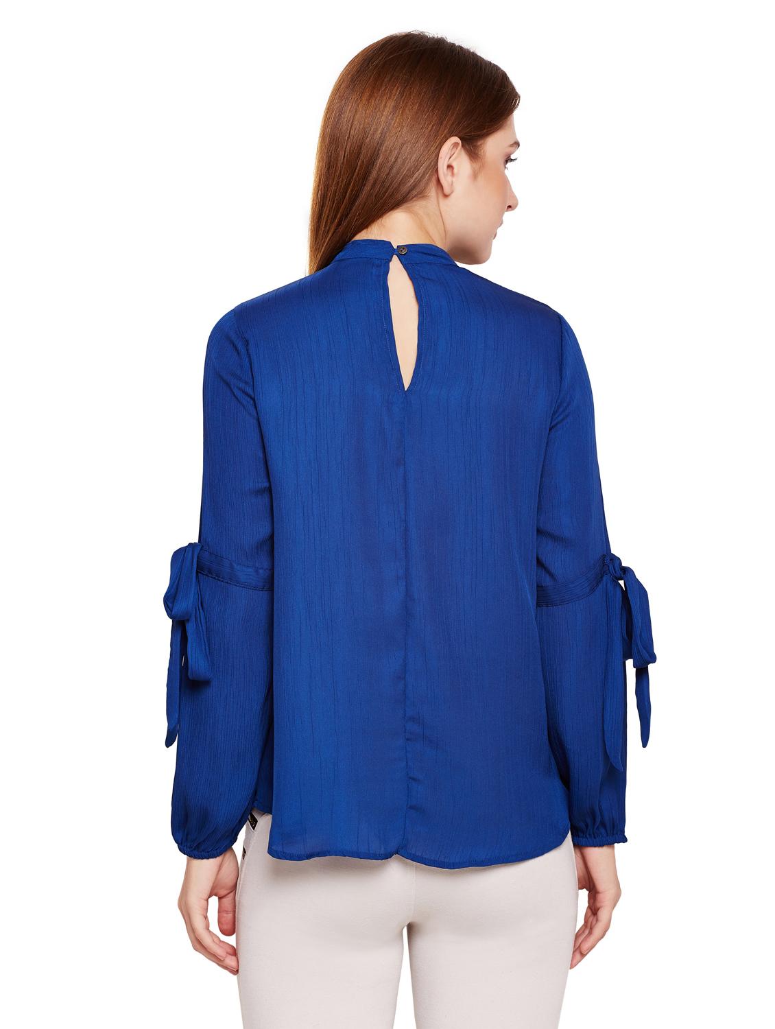 knot detail sleeved solid top - 15695589 - Standard Image - 2