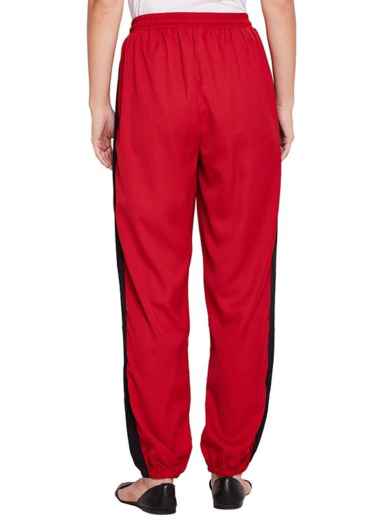 drawstring waist side taped trouser - 15695625 - Standard Image - 2