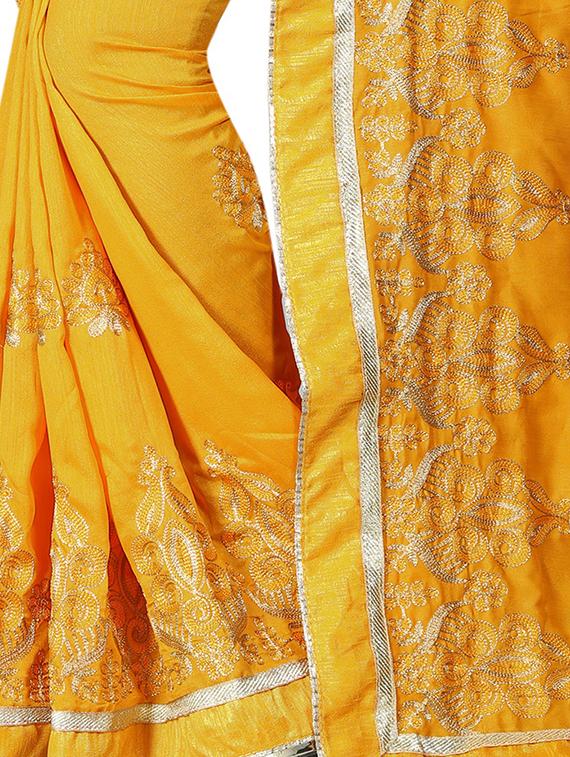 dori thread embroidered saree with blouse - 15695954 - Standard Image - 2