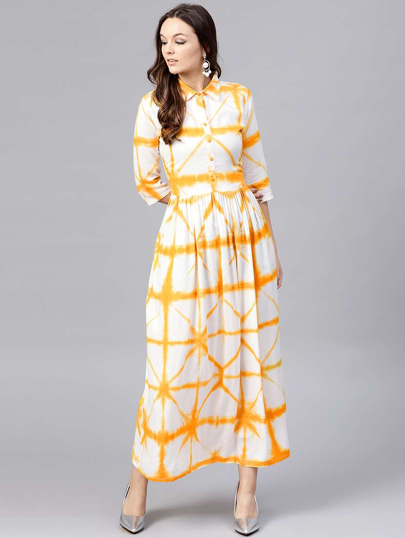 flared tie & dye dress