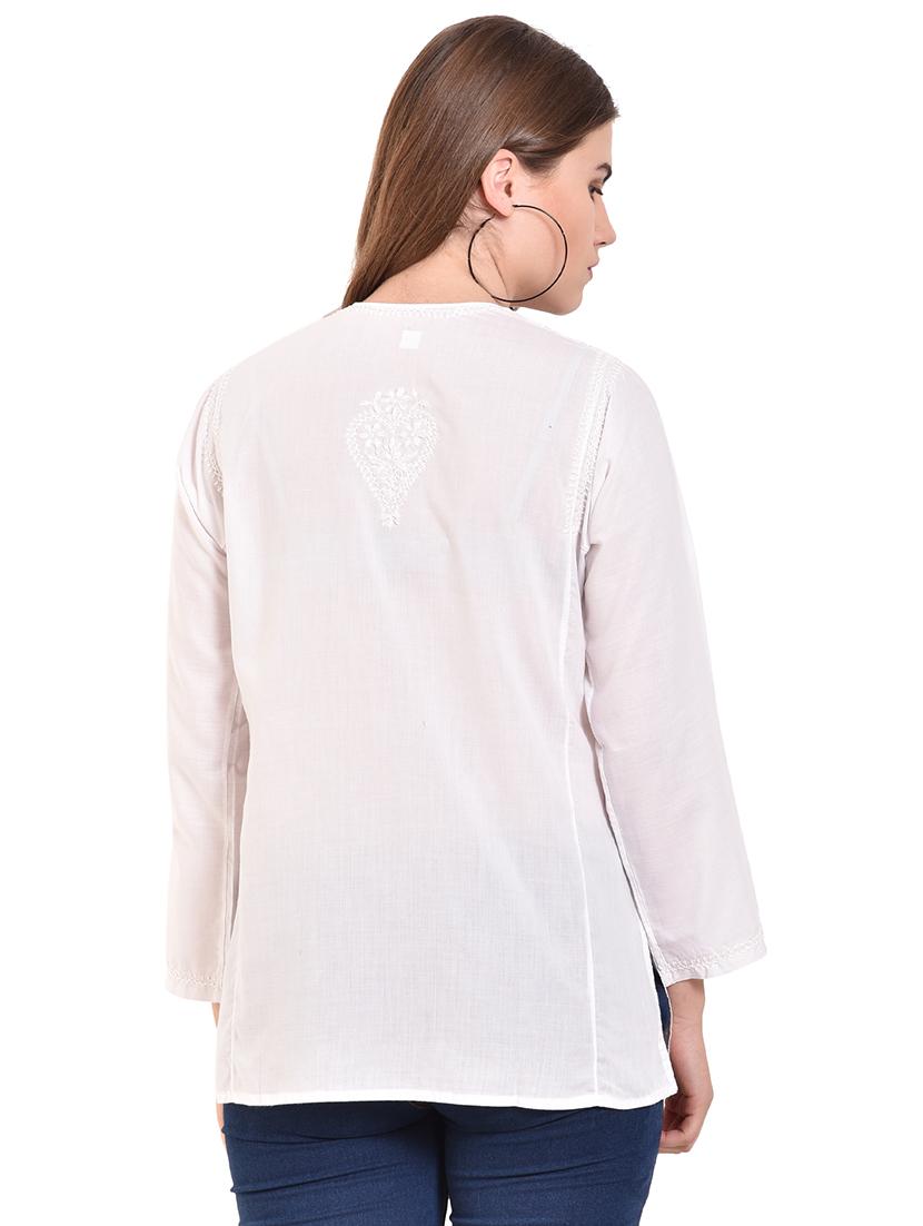embroidered straight kurti - 15696106 - Standard Image - 2