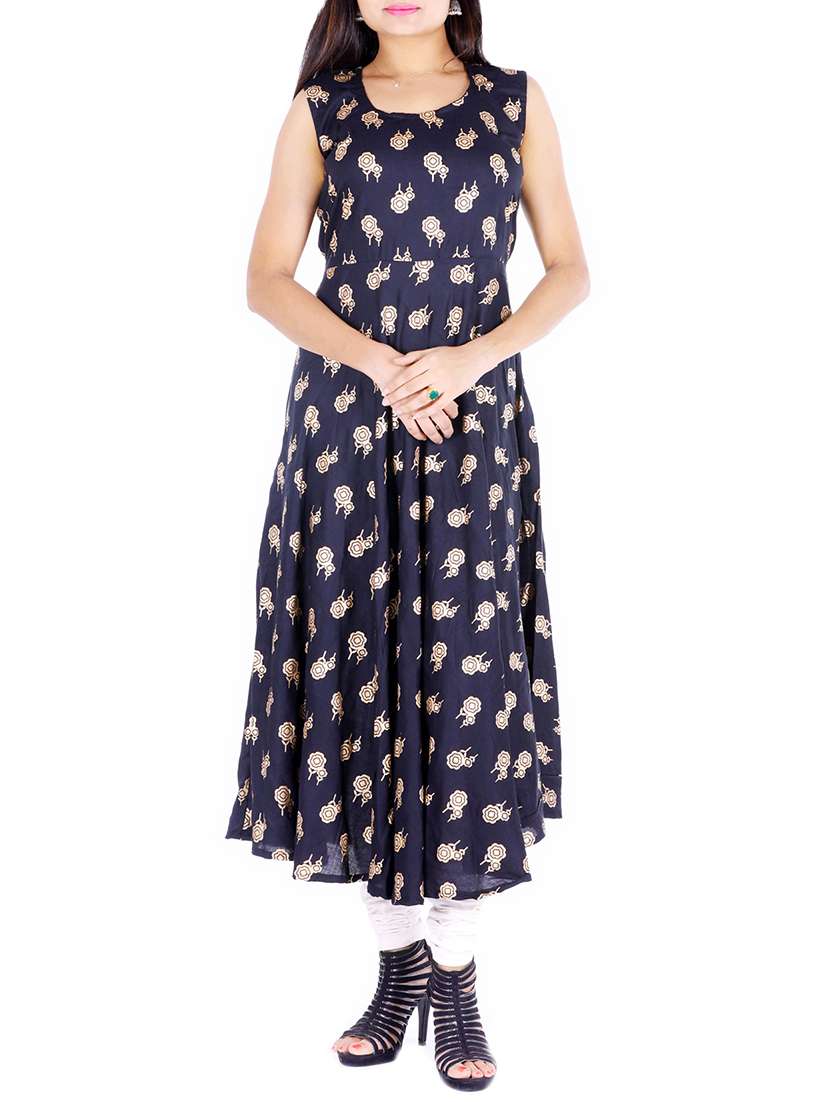printed flared kurta