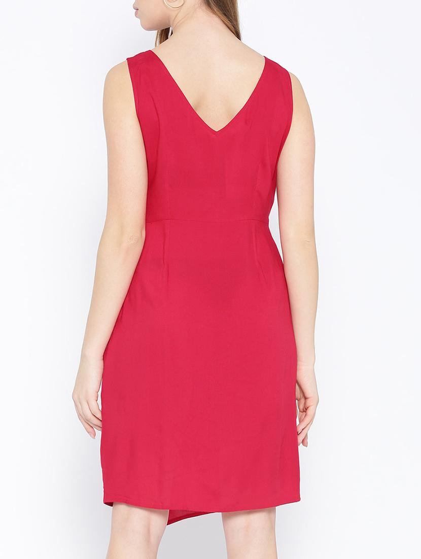 front overlap button detail dress - 15701117 - Standard Image - 2