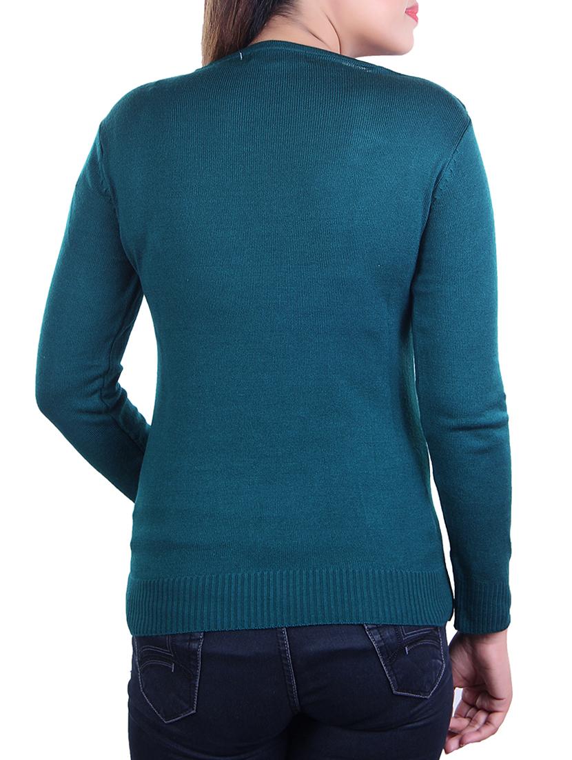teal blue knitted top - 15701889 - Standard Image - 2