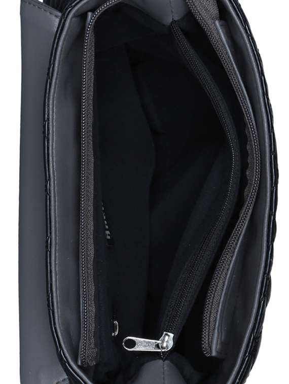 black leatherette (pu) sling bag - 15702927 -  Standard Image - 2