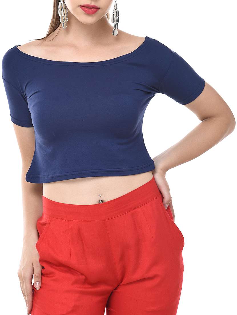 scoop neck crop tee