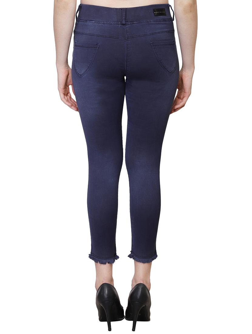 embellished frayed jeans - 15709280 - Standard Image - 2
