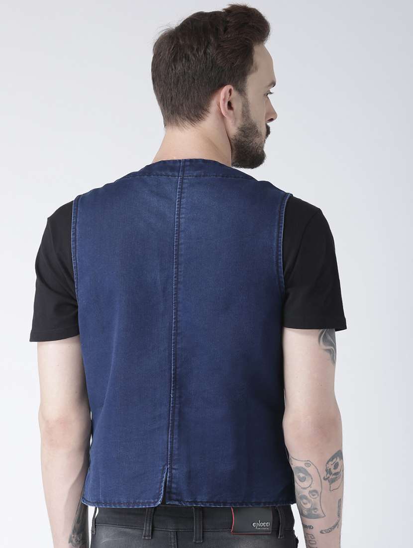 blue denim waist coat - 15709876 -  Standard Image - 2