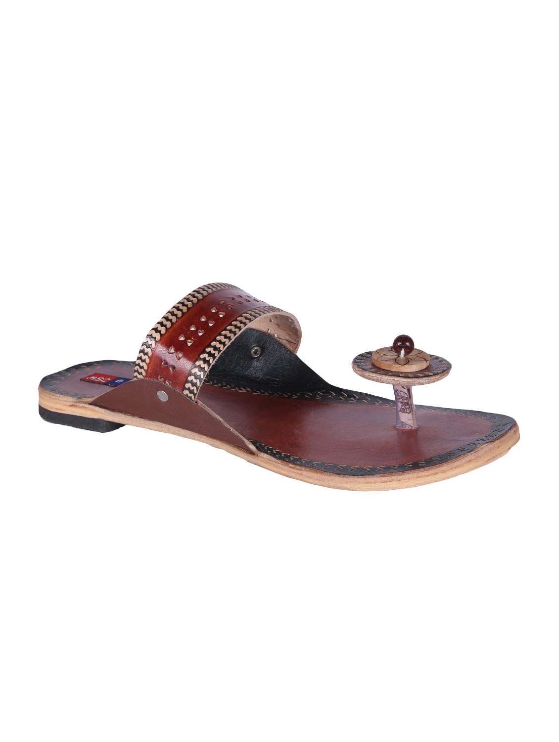 tan open thong kolhapuris