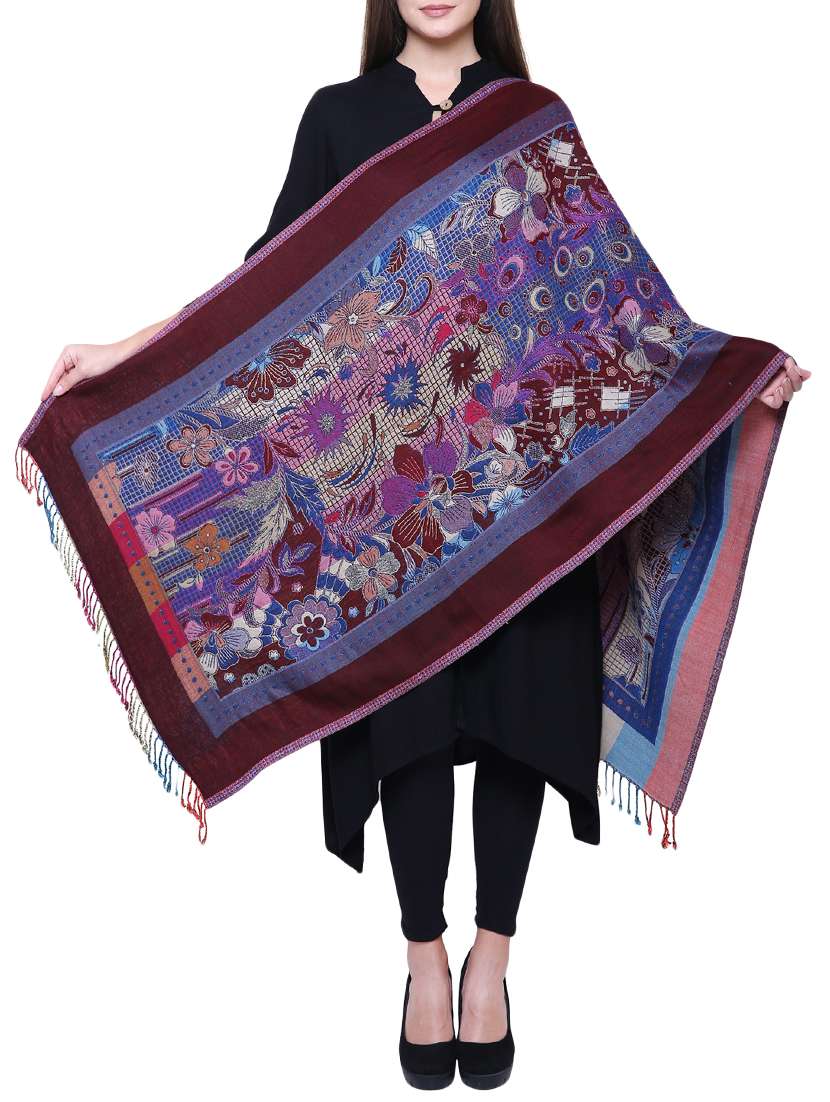 multi colored viscose shawl