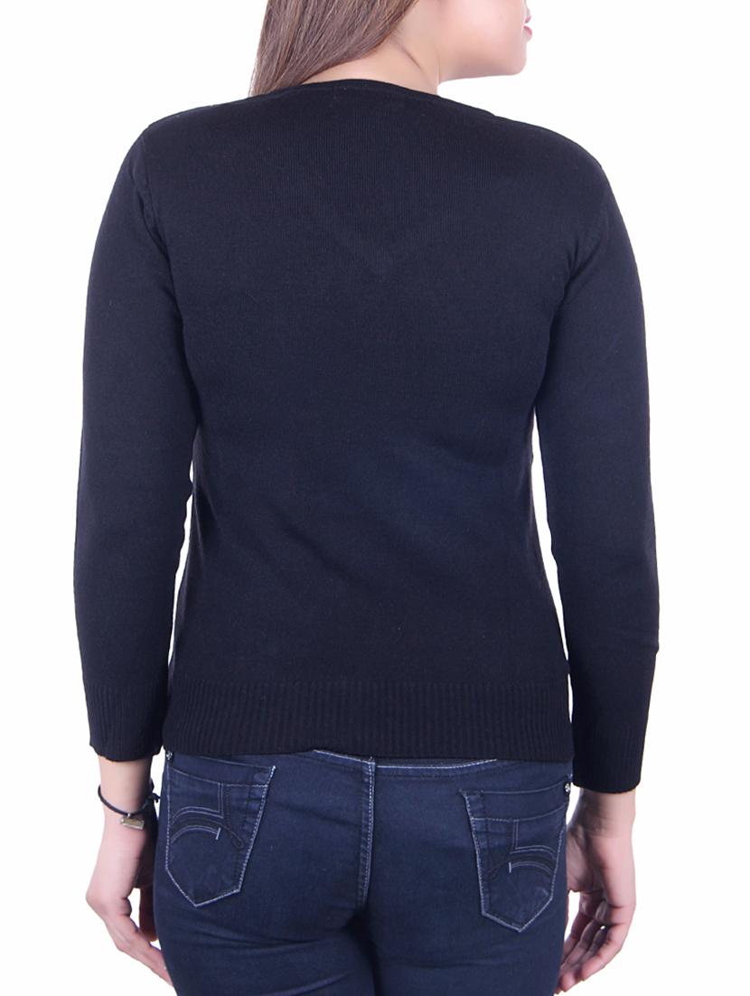 navy v-neck knitted top - 15720520 - Standard Image - 2
