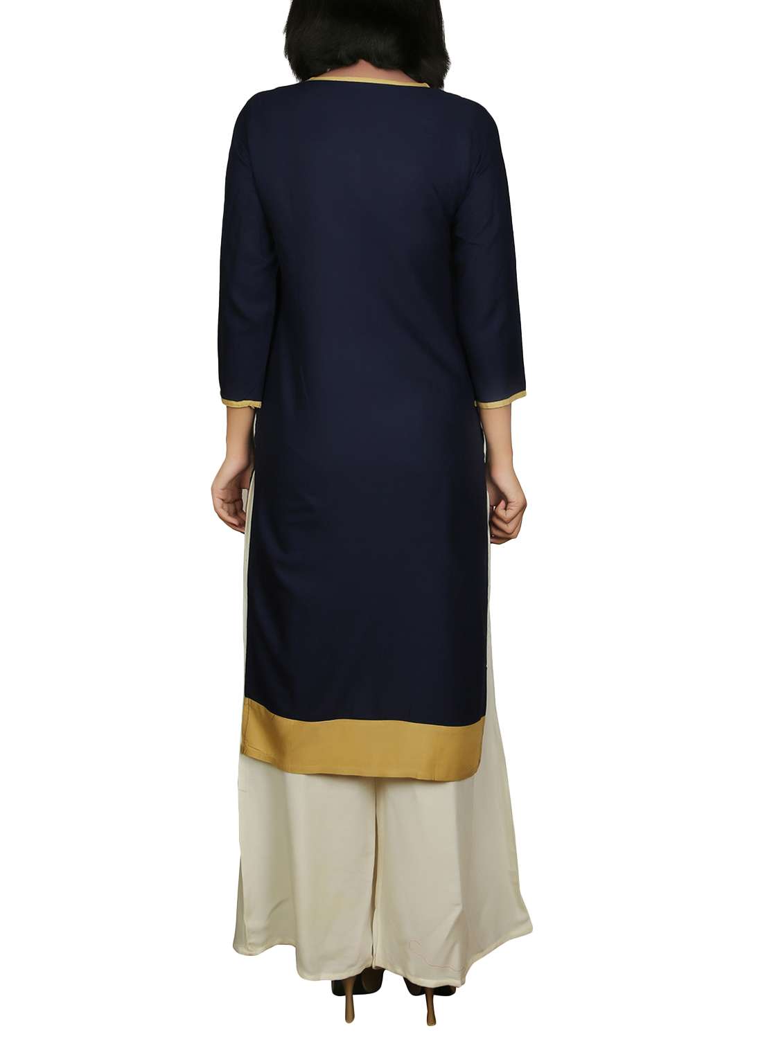 straight embroidered kurta - 15722496 -  Standard Image - 2