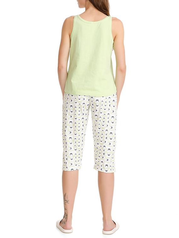 quirky print nightwear capri set - 15723428 - Standard Image - 2