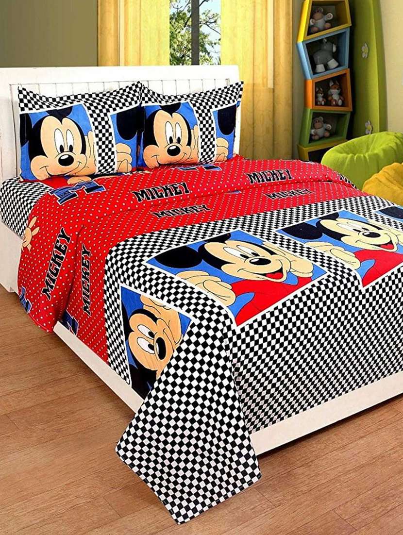 polycotton double bedsheet with 2 pillow covers