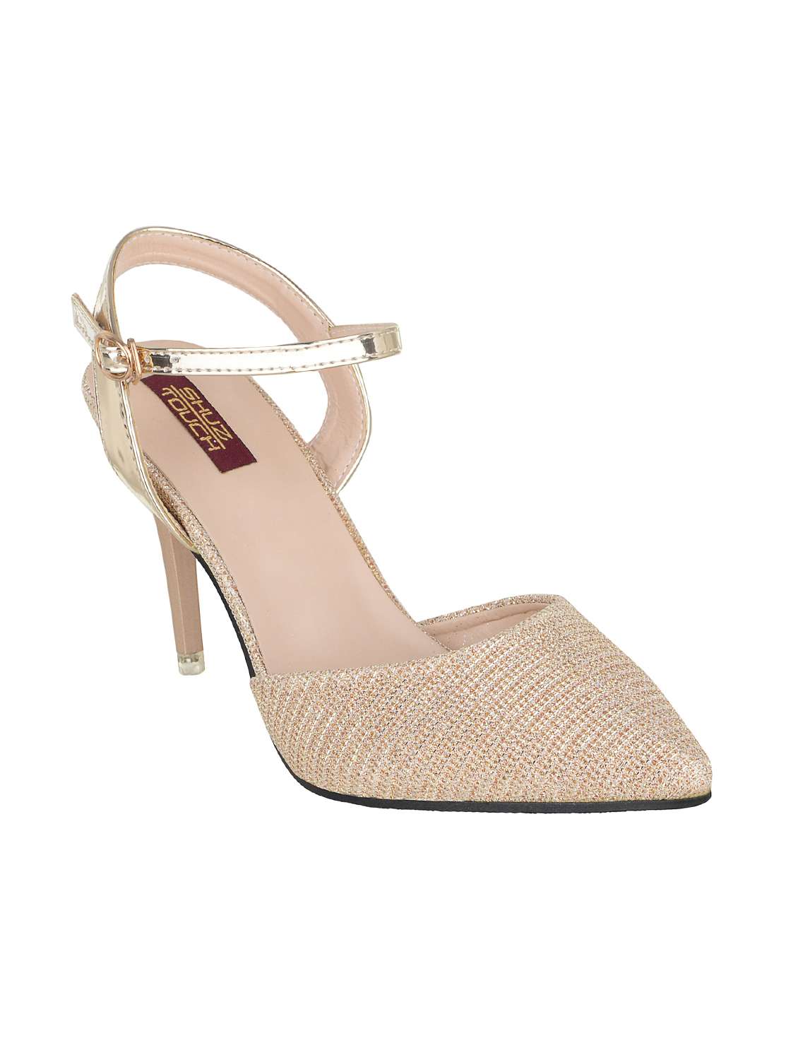 gold back strap sandals