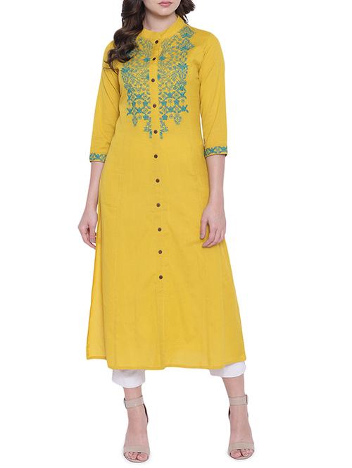women's front slit kurta - 15727388 - Standard Image - 0
