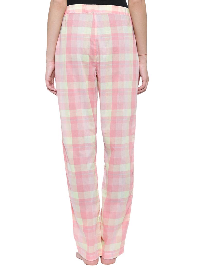 drawstring waist checkered pajama - 15727928 - Standard Image - 2