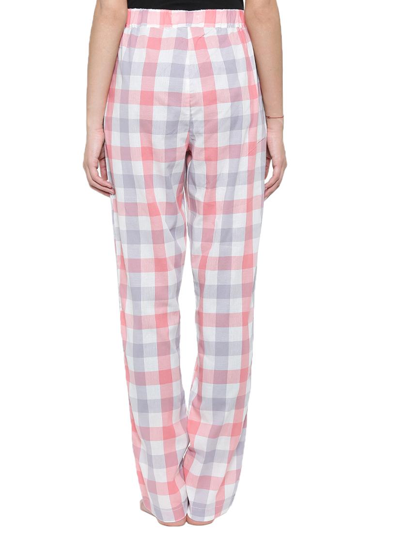 drawstring waist checkered pajama - 15727929 - Standard Image - 2