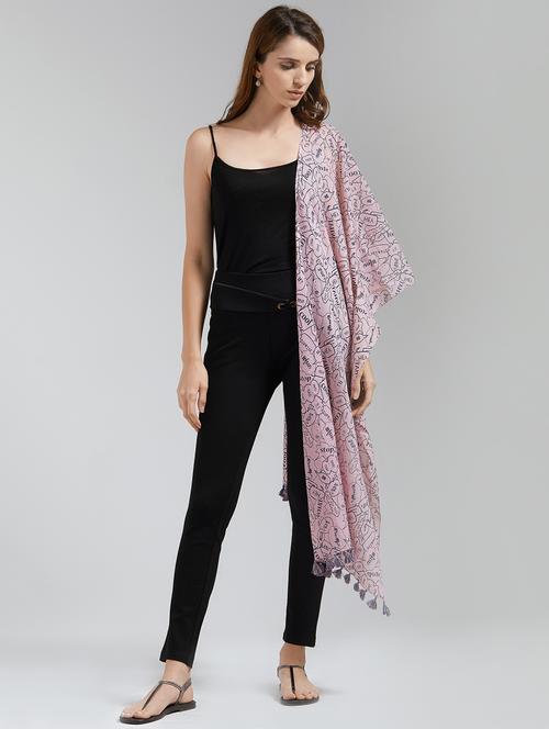 tassel detail printed stole - 15731520 - Standard Image - 0