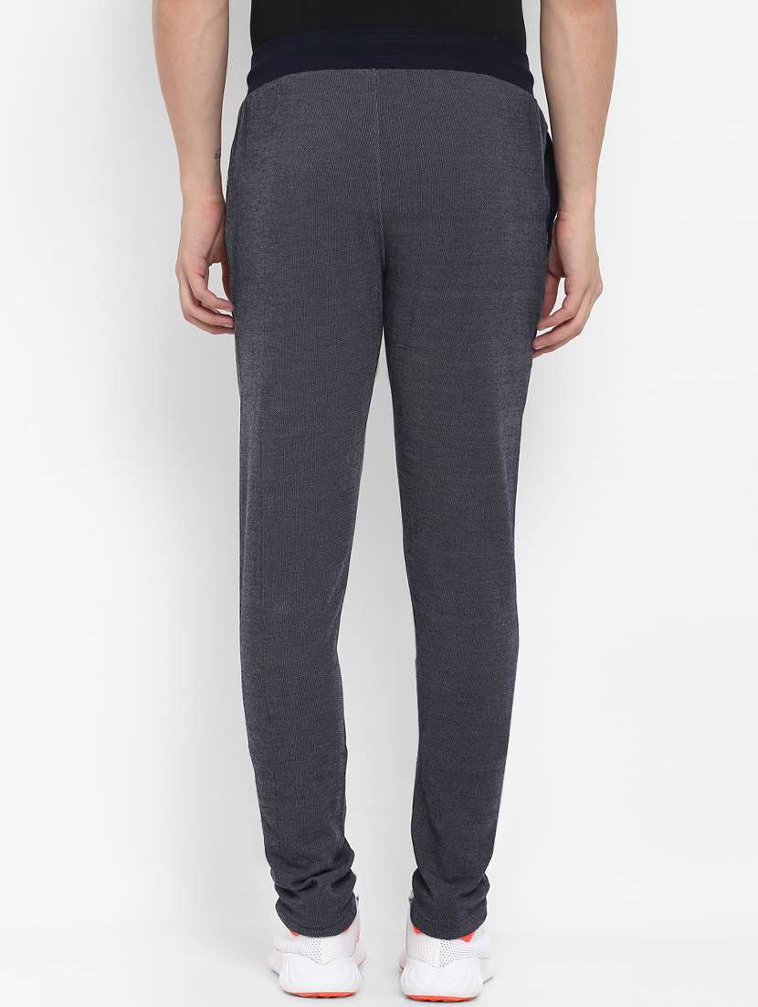 navy blue cotton full length track pant - 15736755 - Standard Image - 2