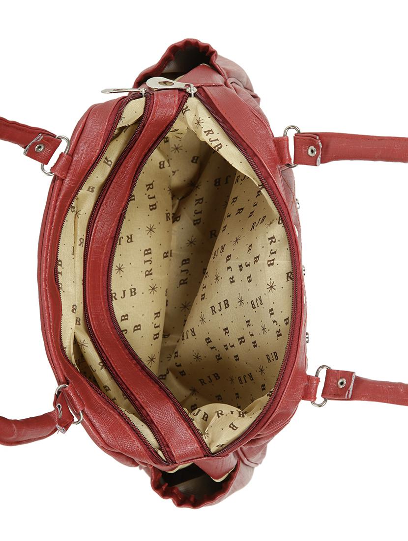 red leatherette (pu) handbag - 15737109 - Standard Image - 2