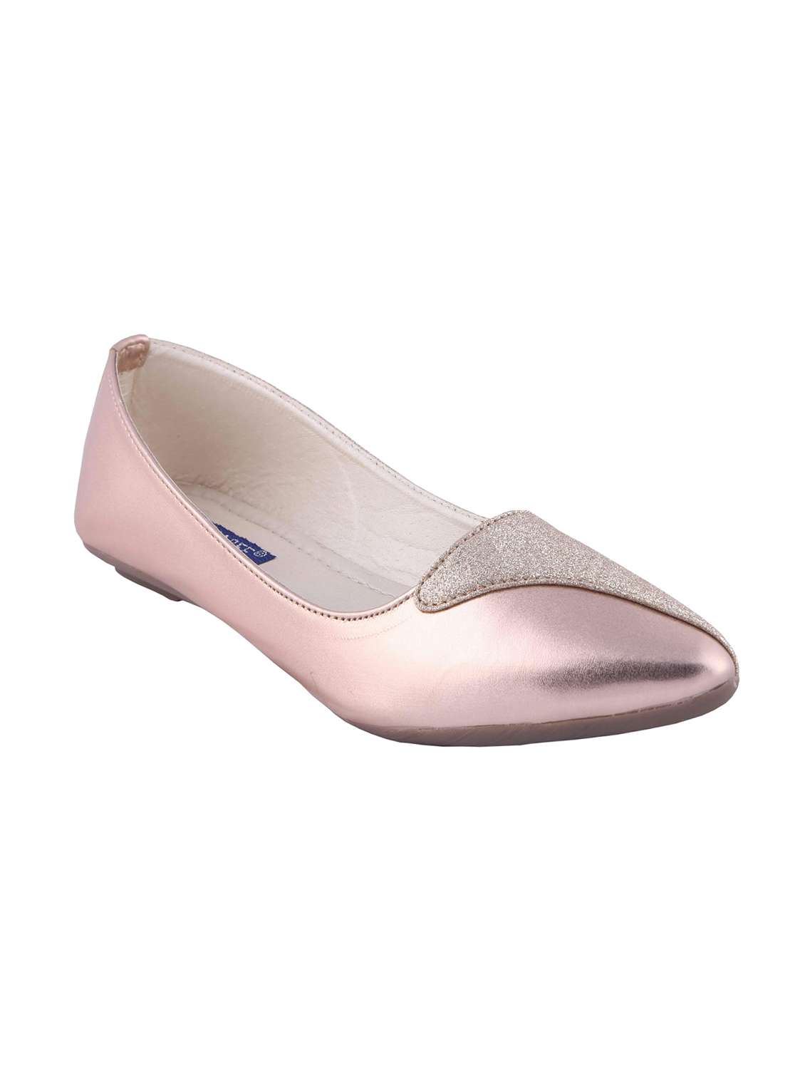 pink slip on ballerinas