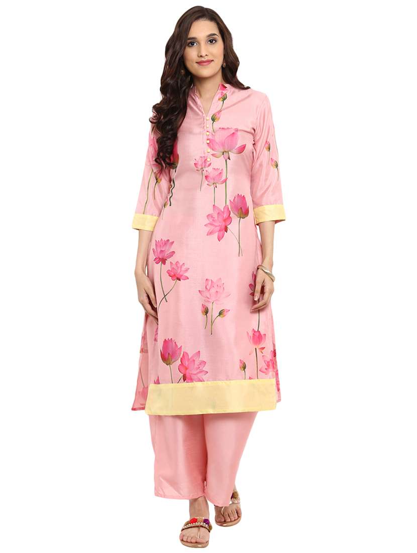floral printed kurta with palazzo set