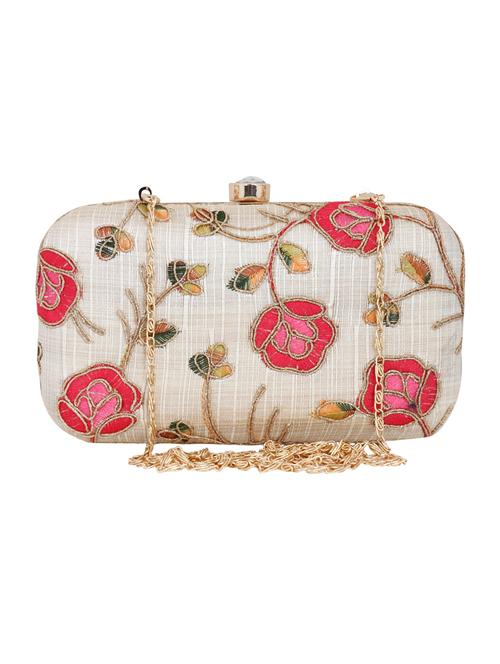 white cotton box clutch - 15738591 - Standard Image - 0
