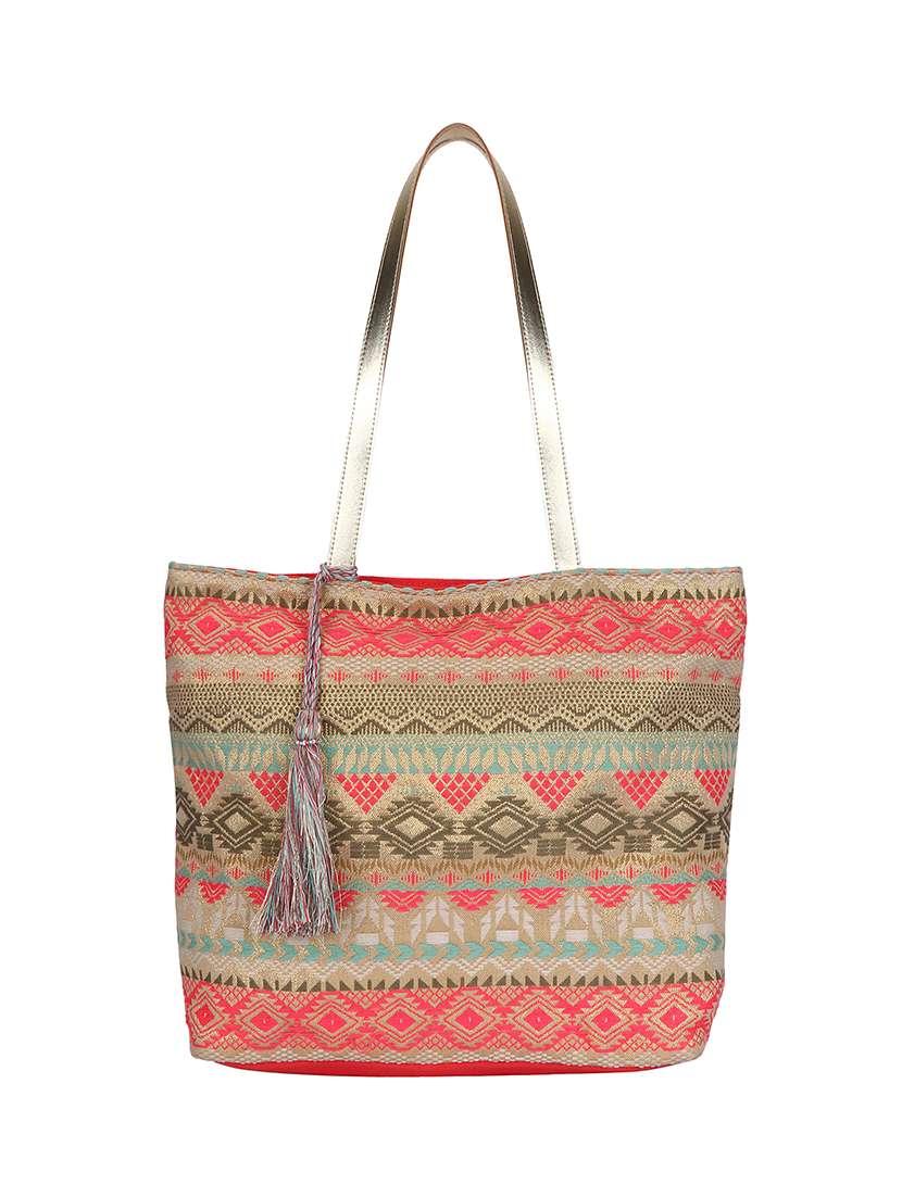 red cotton regular tote - 15738594 -  Zoom Image - 0