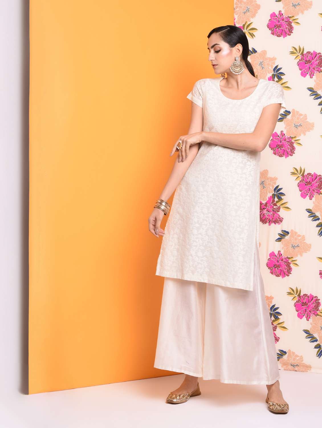 printed straight kurta