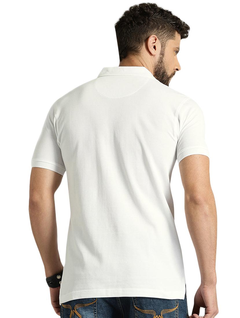 white cotton blend polo t-shirt - 15741041 - Standard Image - 2
